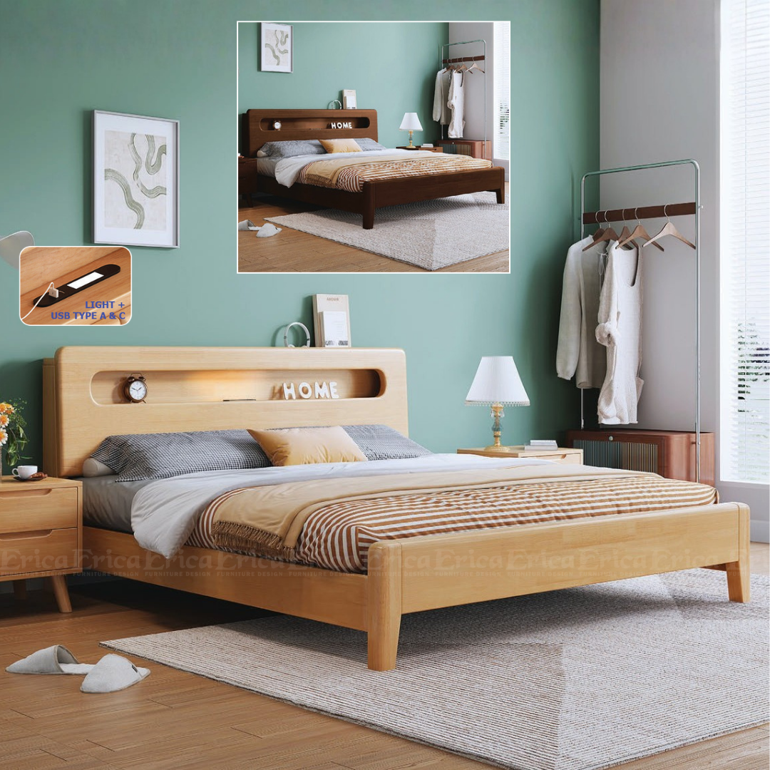 BD817 - MUJI SOLID WOOD BED