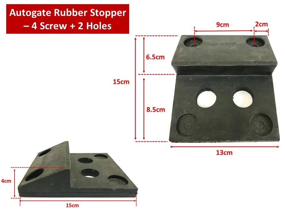 4 Screw 2 Hole (Normal) / (Special) - Autogate Rubber Stopper for Swing Gate
