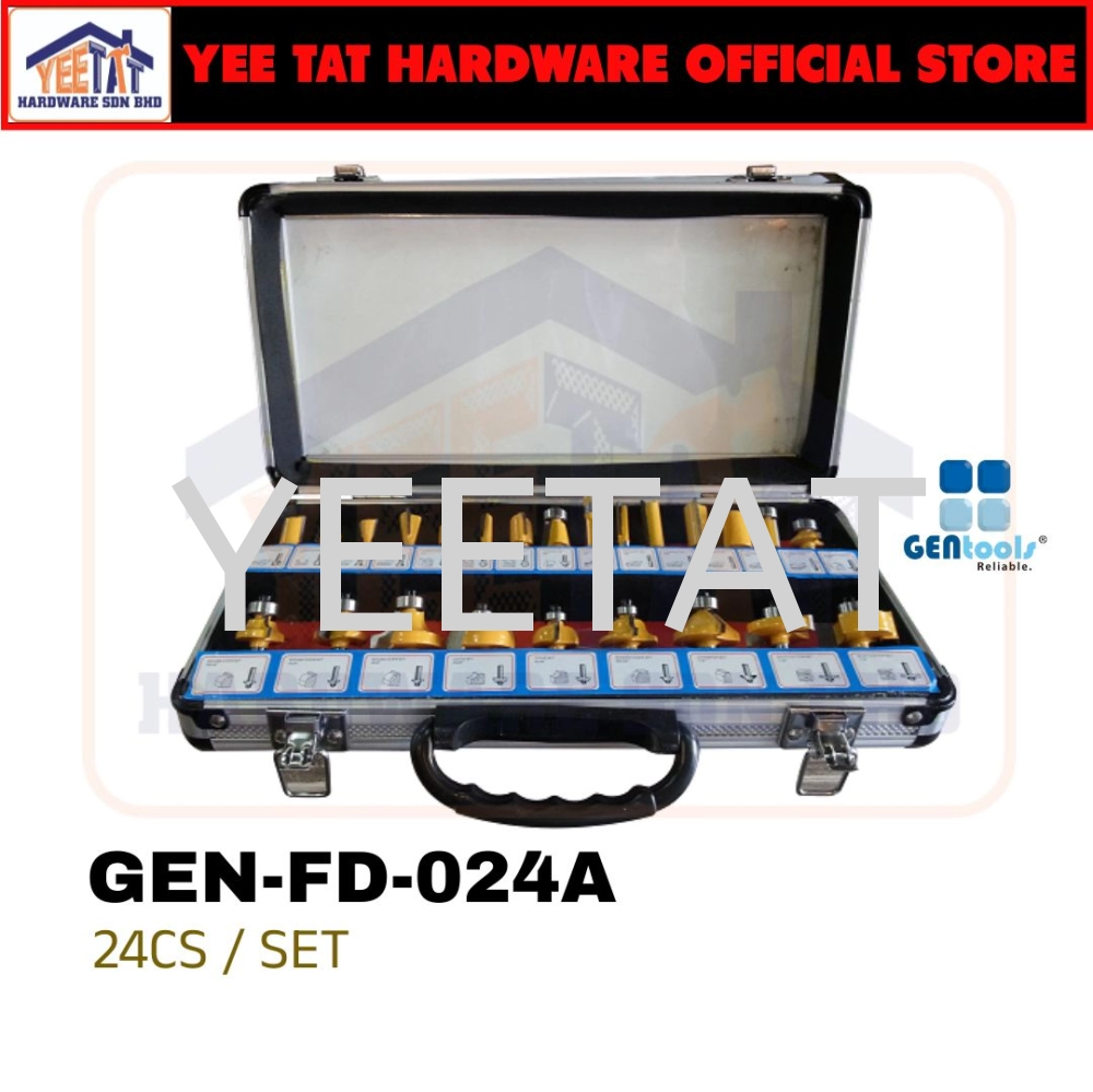 [ DONGCHENG ] GENTOOLS Router bit Set For Trimmer (6/10/15/24pcs)