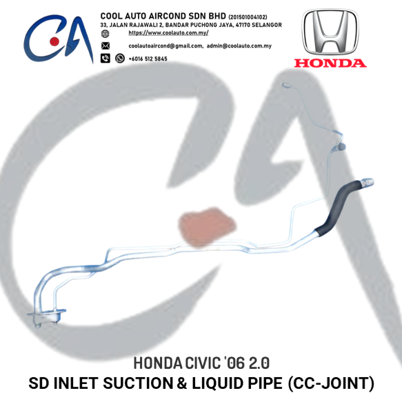 HONDA CIVIC '06 2.0 SD INLET SUCTION & LIQUID PIPE (CC-JOINT)