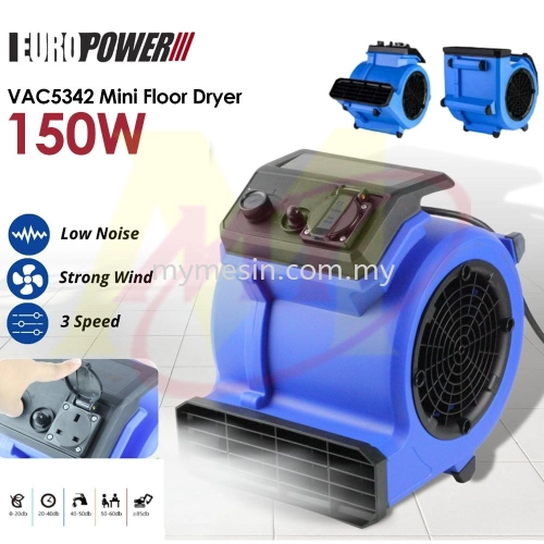 Europower VAC5342 Three speed Mini Floor Dryer Mini Air Blower