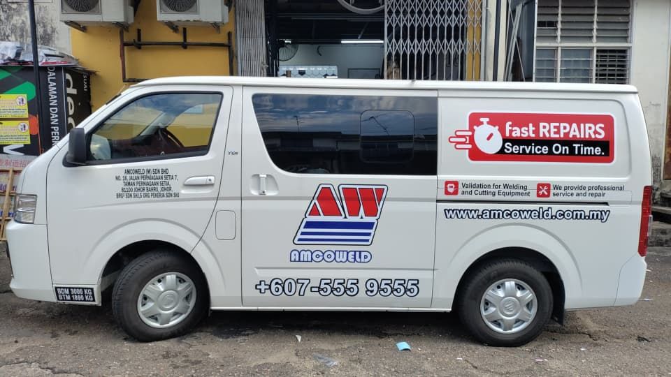 AMCOWELD Van Sticker Design & Installation Johor Bahru (JB) | Custom Lorry & Van Sticker Printing JB