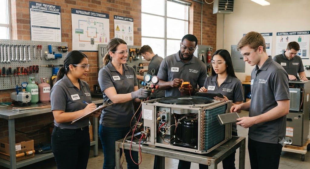 Professional HVAC maintenance training