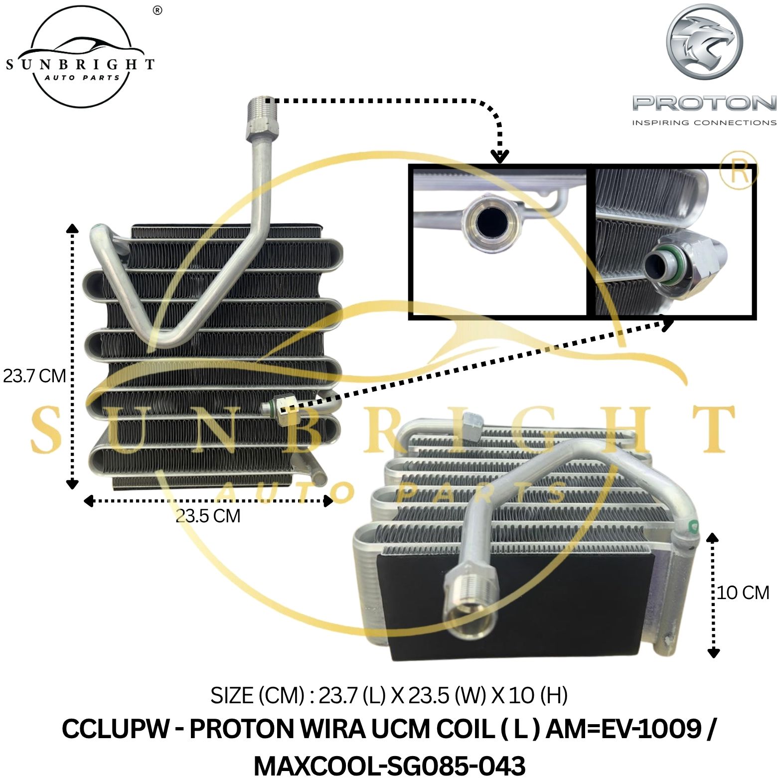 CCLUPW - PROTON WIRA UCM COIL ( L ) AM=EV-1009 / MAXCOOL-SG085-043