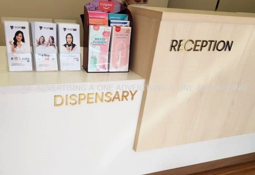 Reception Counter Box Up 3D Lettering Signage