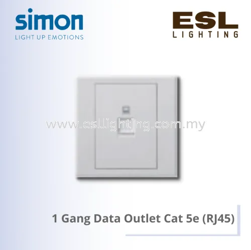 Simon Switch E3 SERIES 1 Gang Data Outlet Cat 5e (RJ45) - 305218