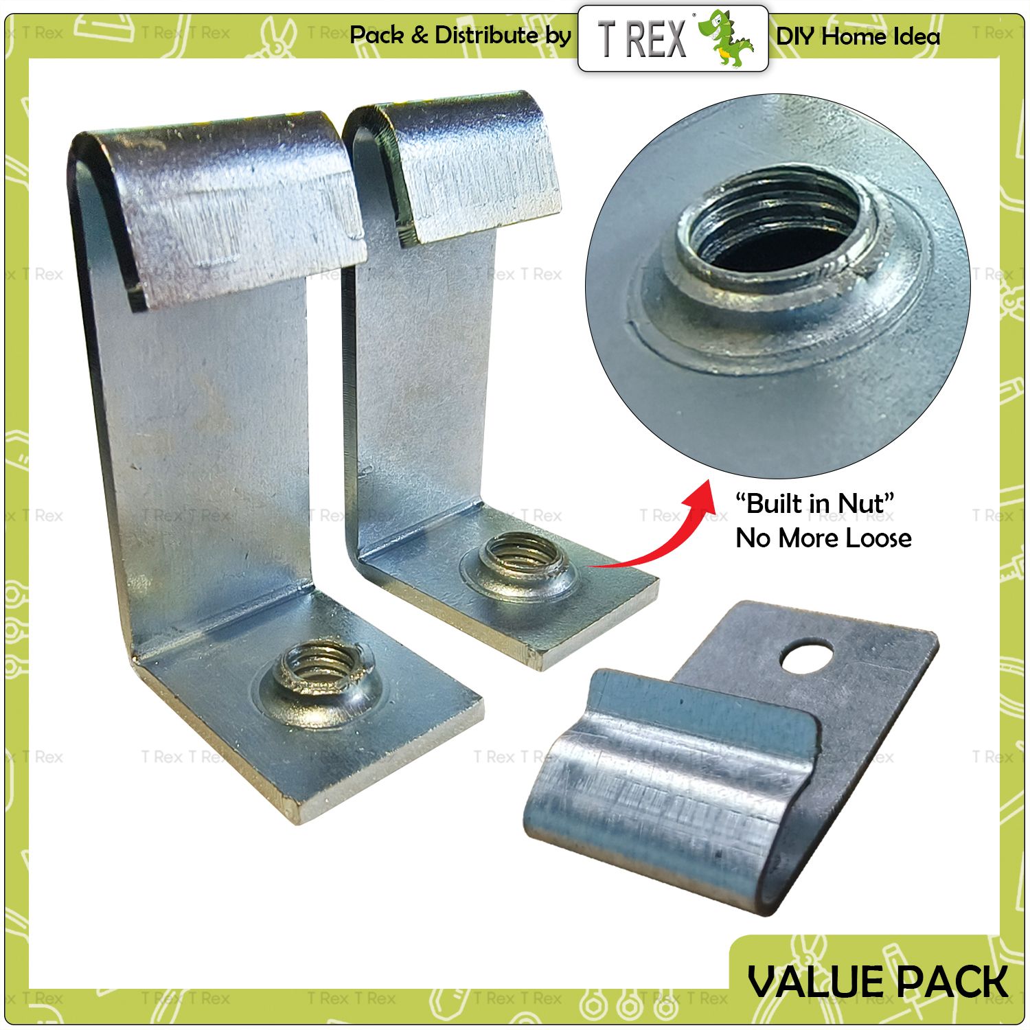T Rex DIY C Channel Cable Tray Stud Rod Trunking J Hook Bracket