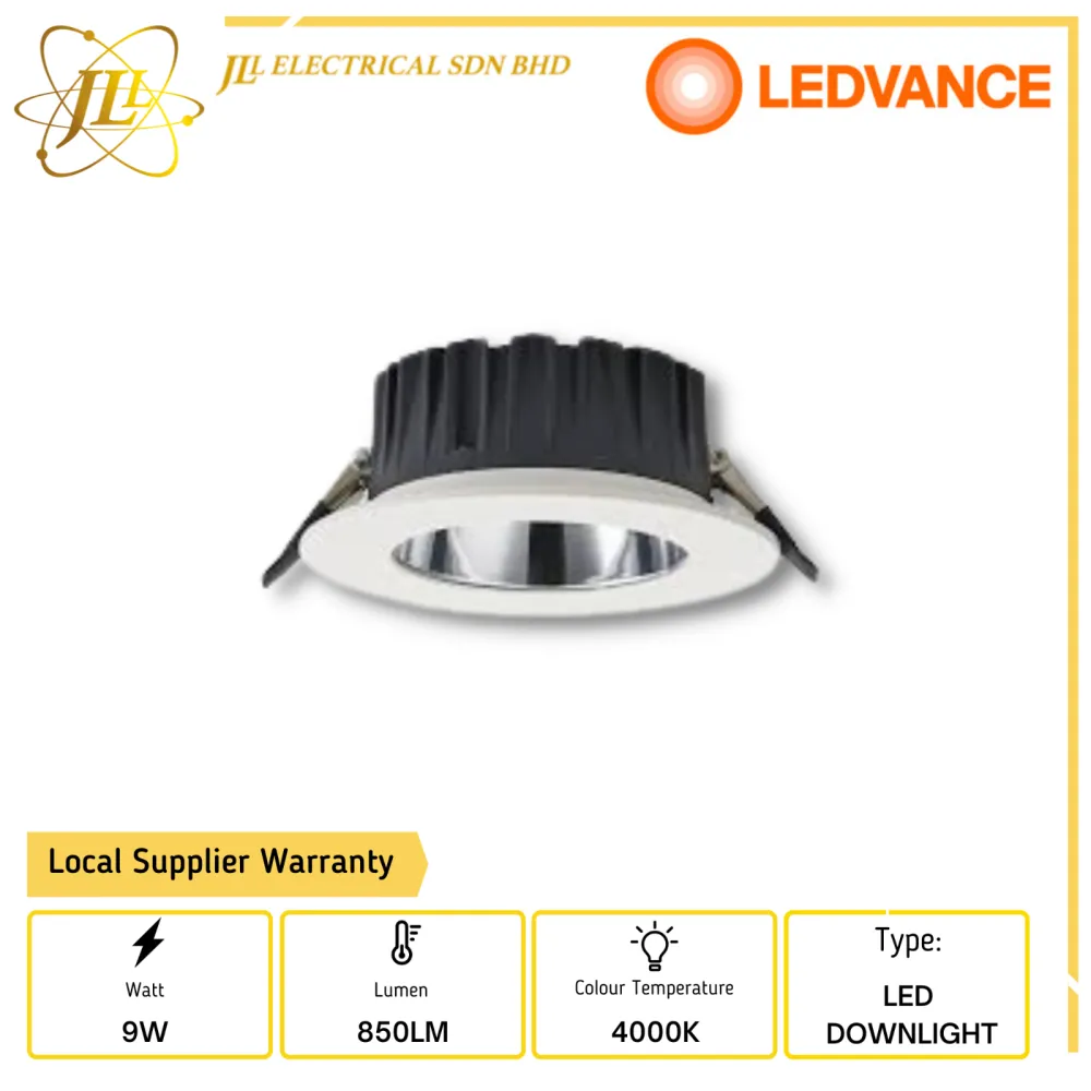 LEDVANCE 9W 220-240V 850LM 4000K LED RECESSED DOWNLIGHT