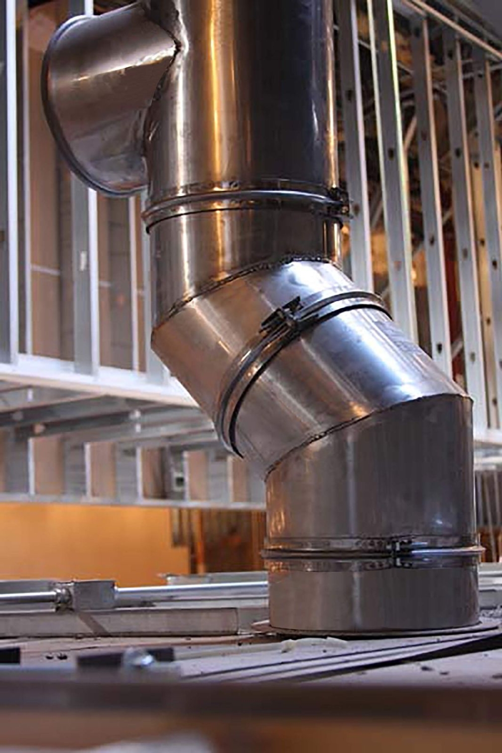 Kitchen Grease-Rated SS Ductwork
