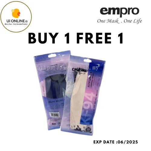 EMPRO KF94 COUPLE SERIES (ROYAL BLUE/NUDE PINK)10'S * BUY 1 FREE 1* (EXP 06/2025)