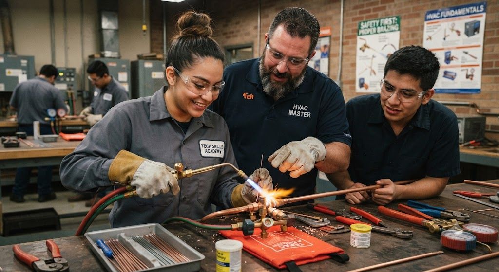 copper tubing brazing HVAC system training guide