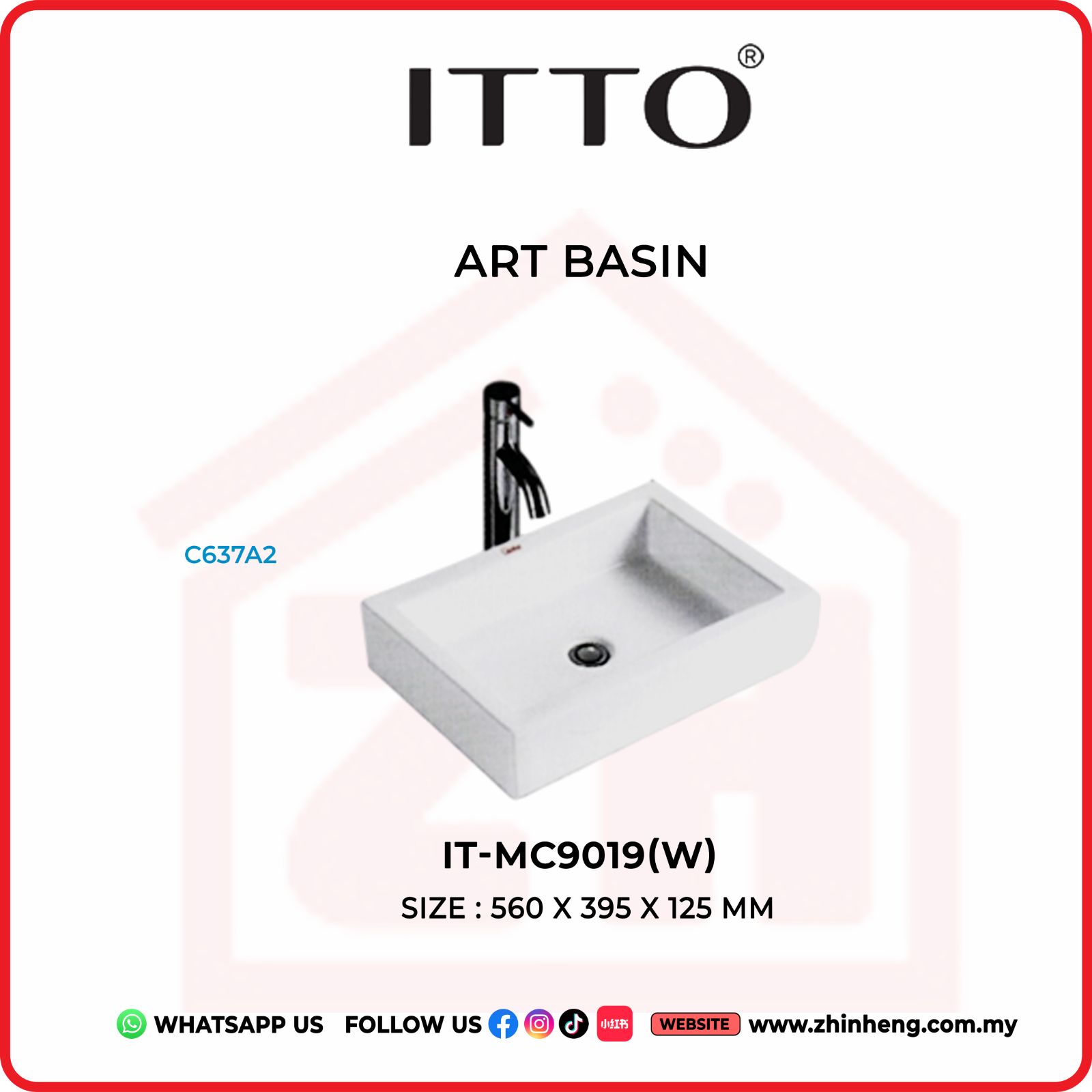ITTO ART BASIN  IT-MC9019(w)