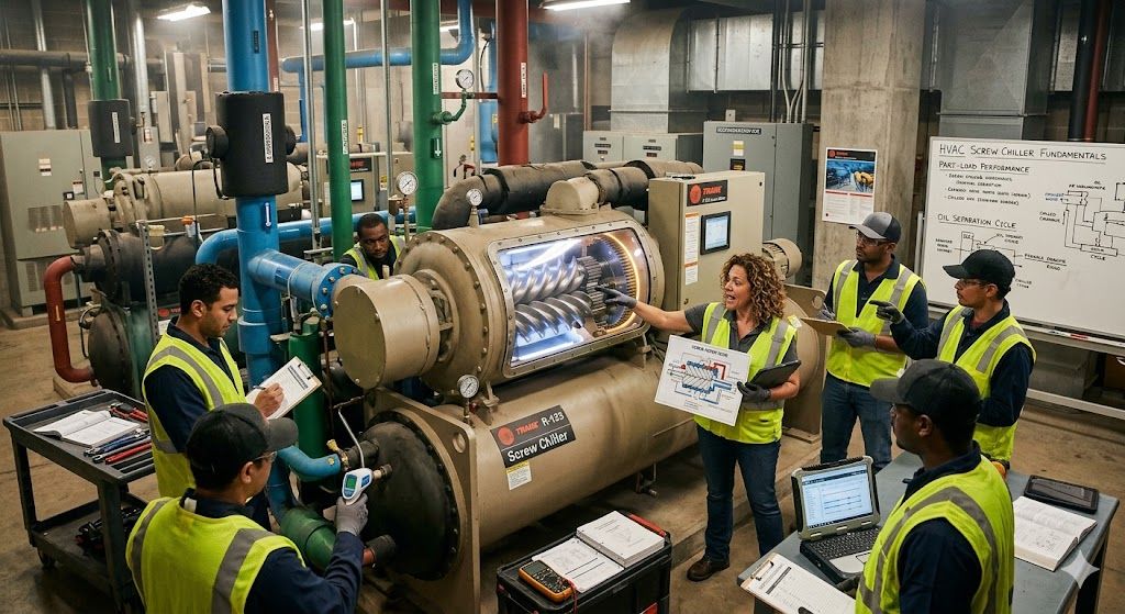 Industrial HVAC screw chiller training