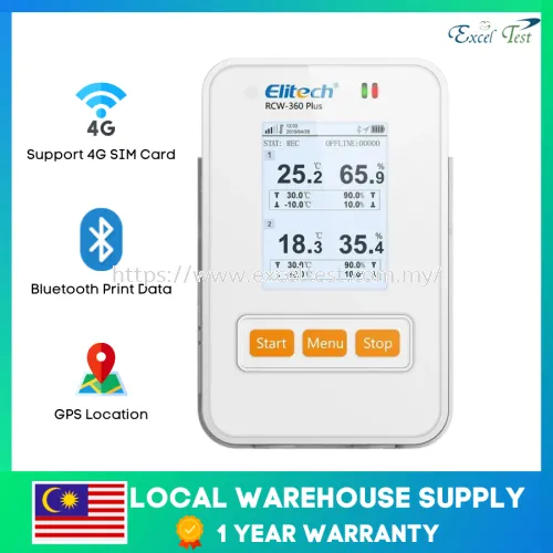 RCW-360 Plus 4G Wireless Temperature and Humidity Data Logger