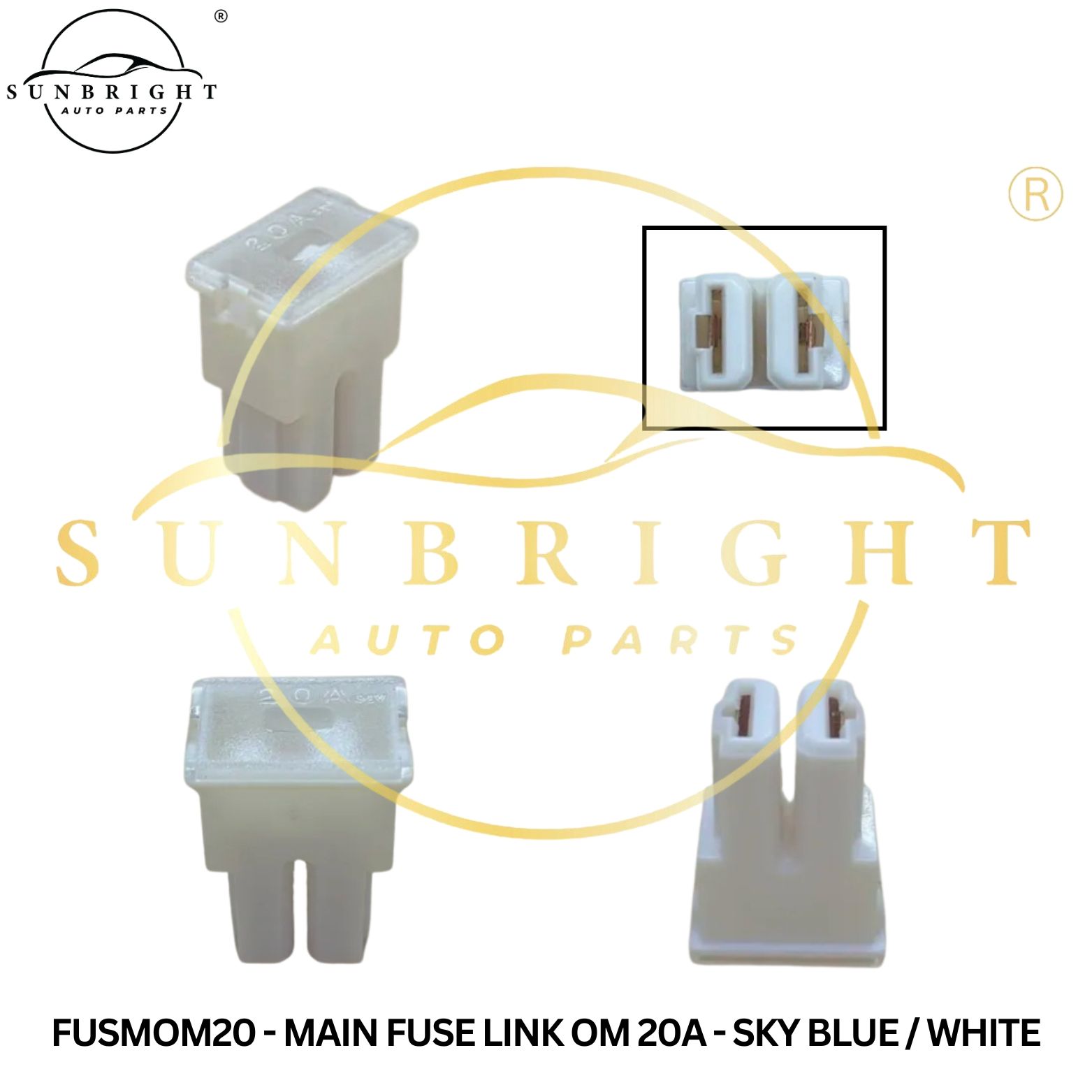 FUSMOM20 - MAIN FUSE LINK OM 20A - SKY BLUE / WHITE