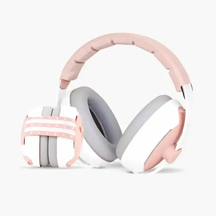 Samu Giken Baby Earmuffs 2 in 1 - Pink White