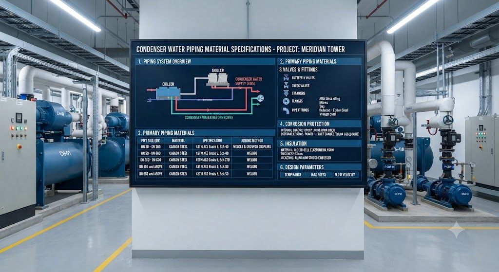 Condenser water piping material specifications