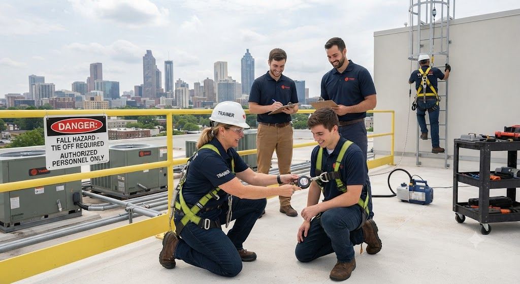 professional air conditioning safety training at height