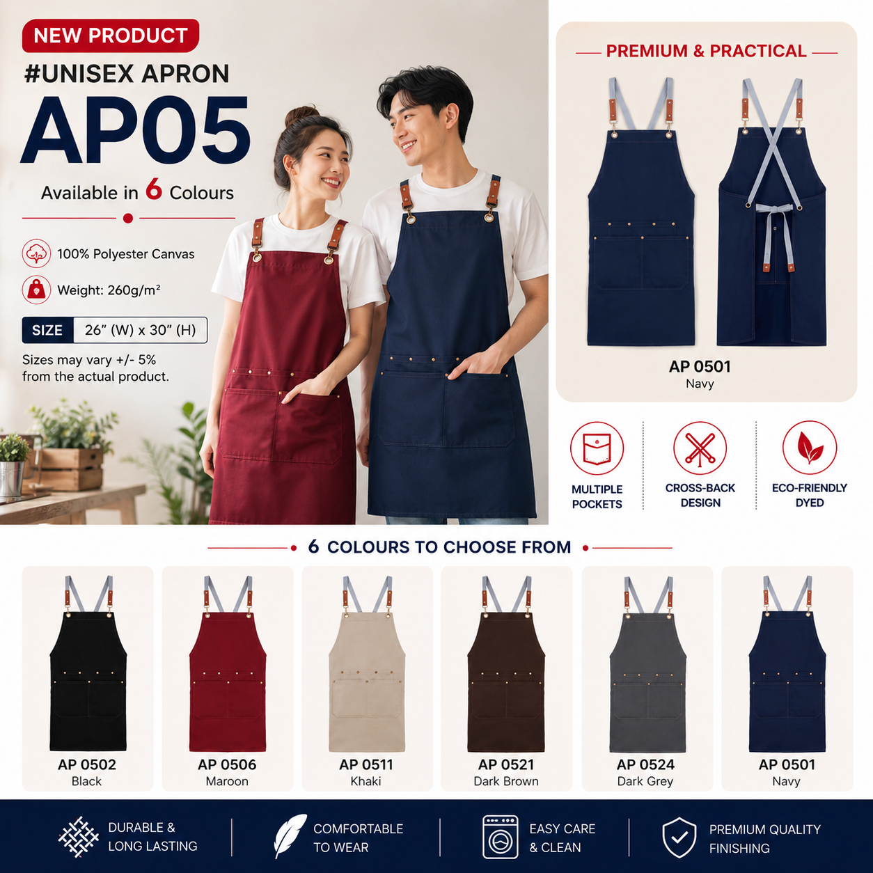 Premium Polyester Canvas Apron