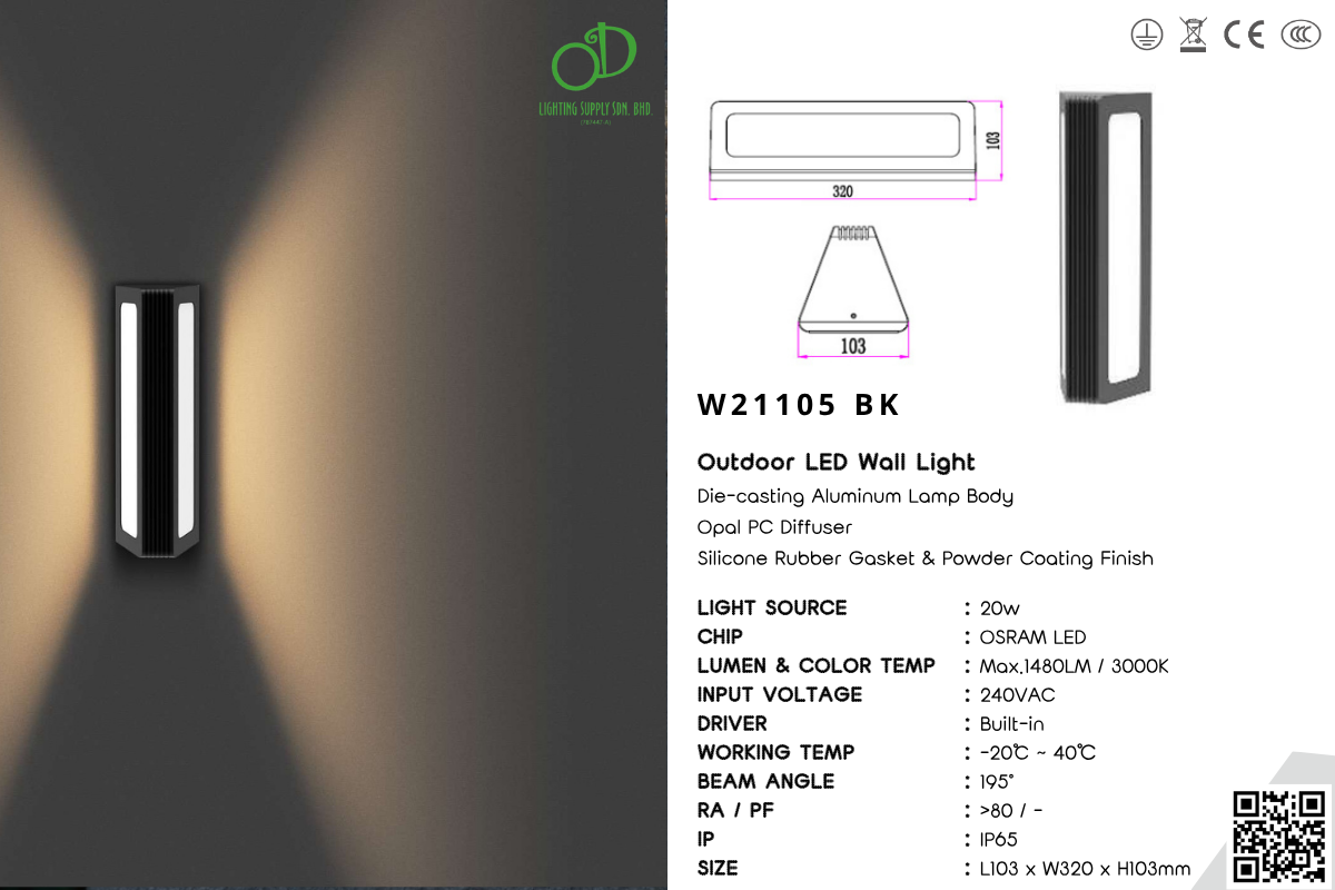 Outdoor Wall Light (W21105)