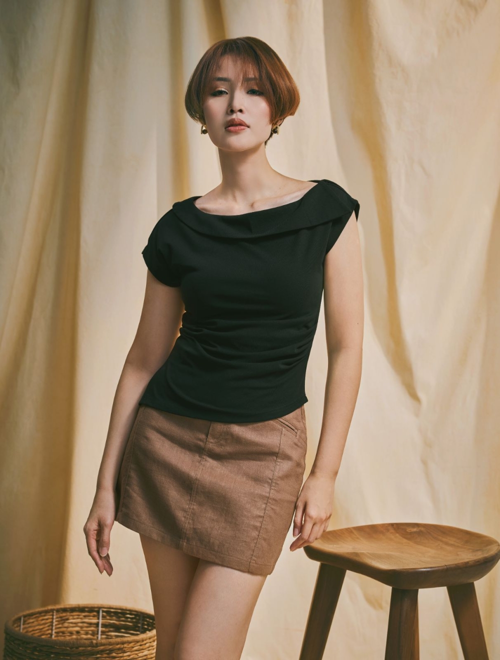 Asymmetric Drape Top