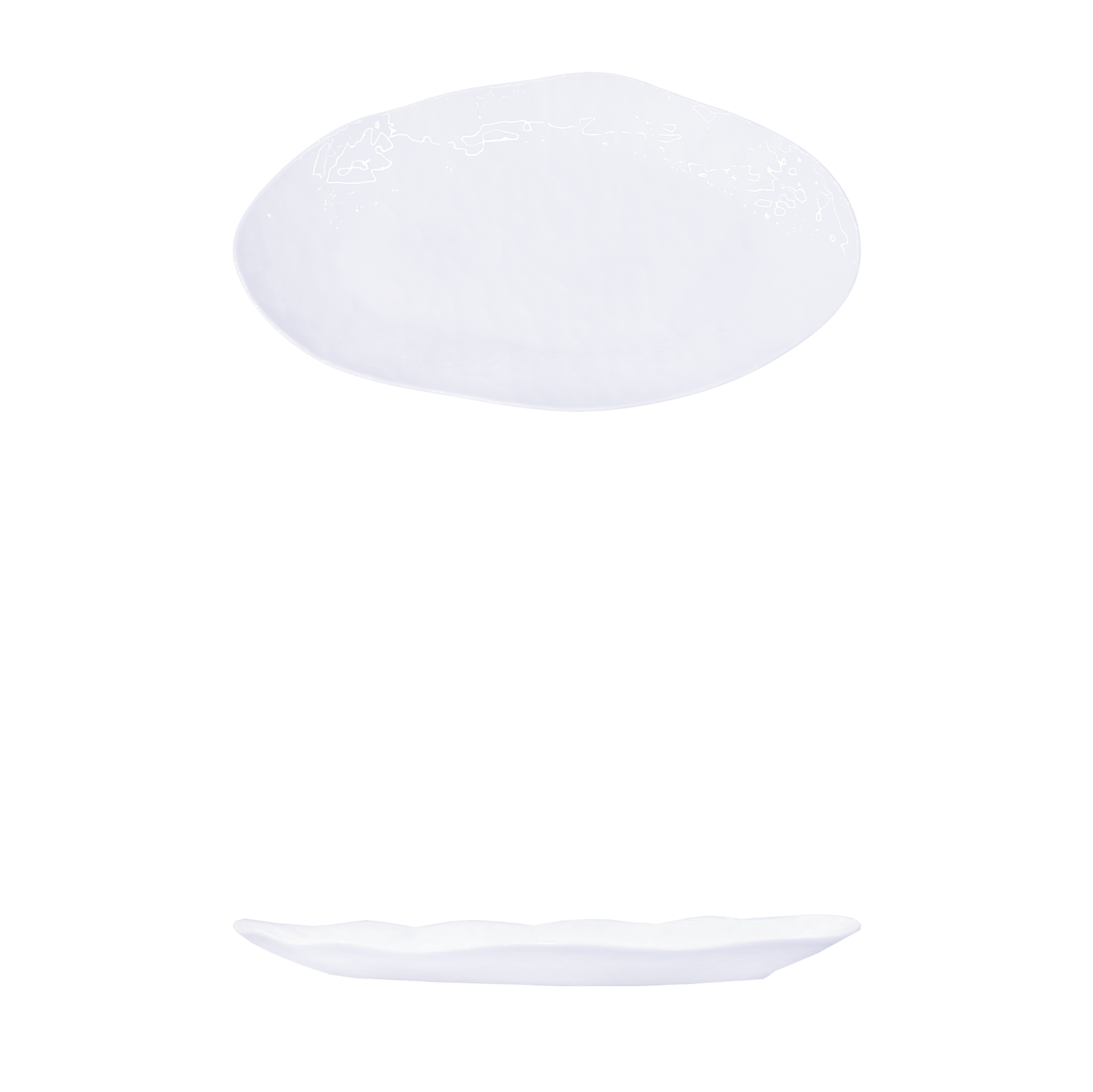 YGB-14.5'' -oval-shallow-dish-月光白-14.5-原石椭圆浅盘