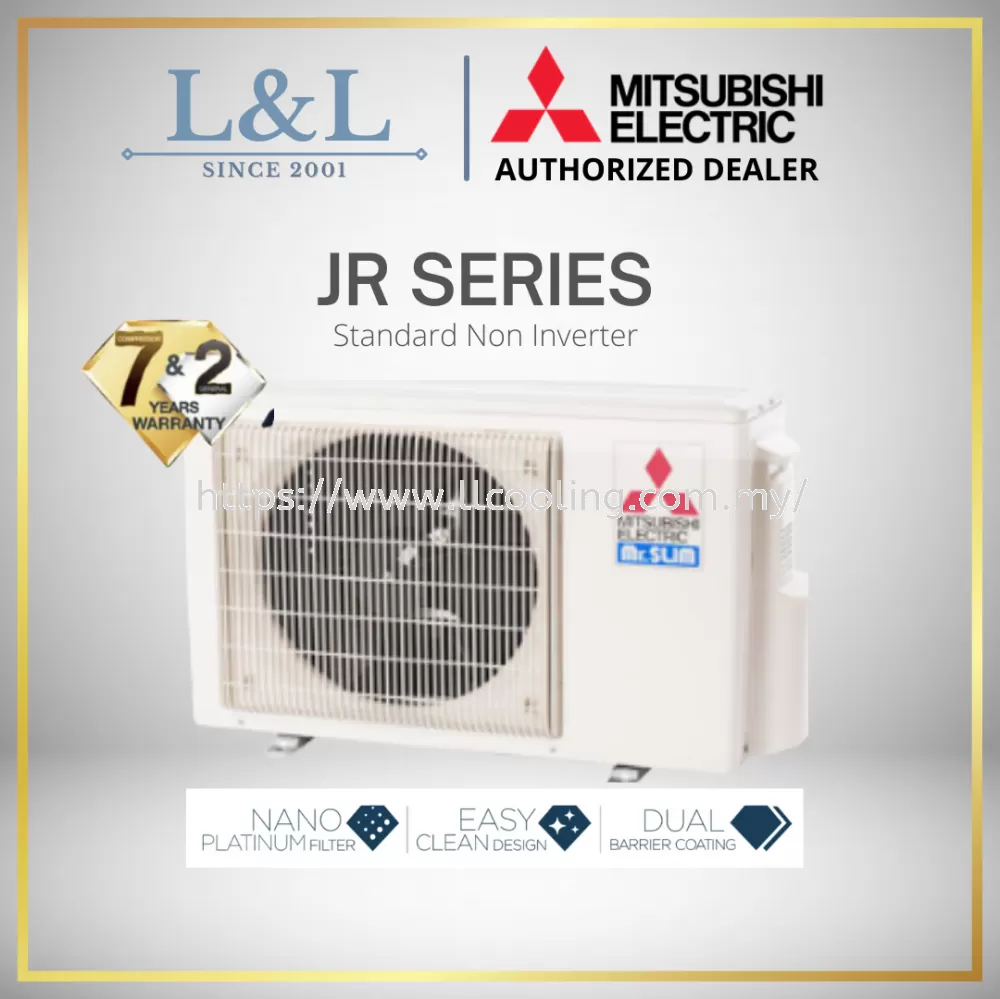 Mitsubishi JR Series R32 Air Conditioner Non Inverter 2021 (1.0HP/1.5HP/2.0HP/2.5HP) (JR10VF/JR13VF/JR18VF/JR24VF)