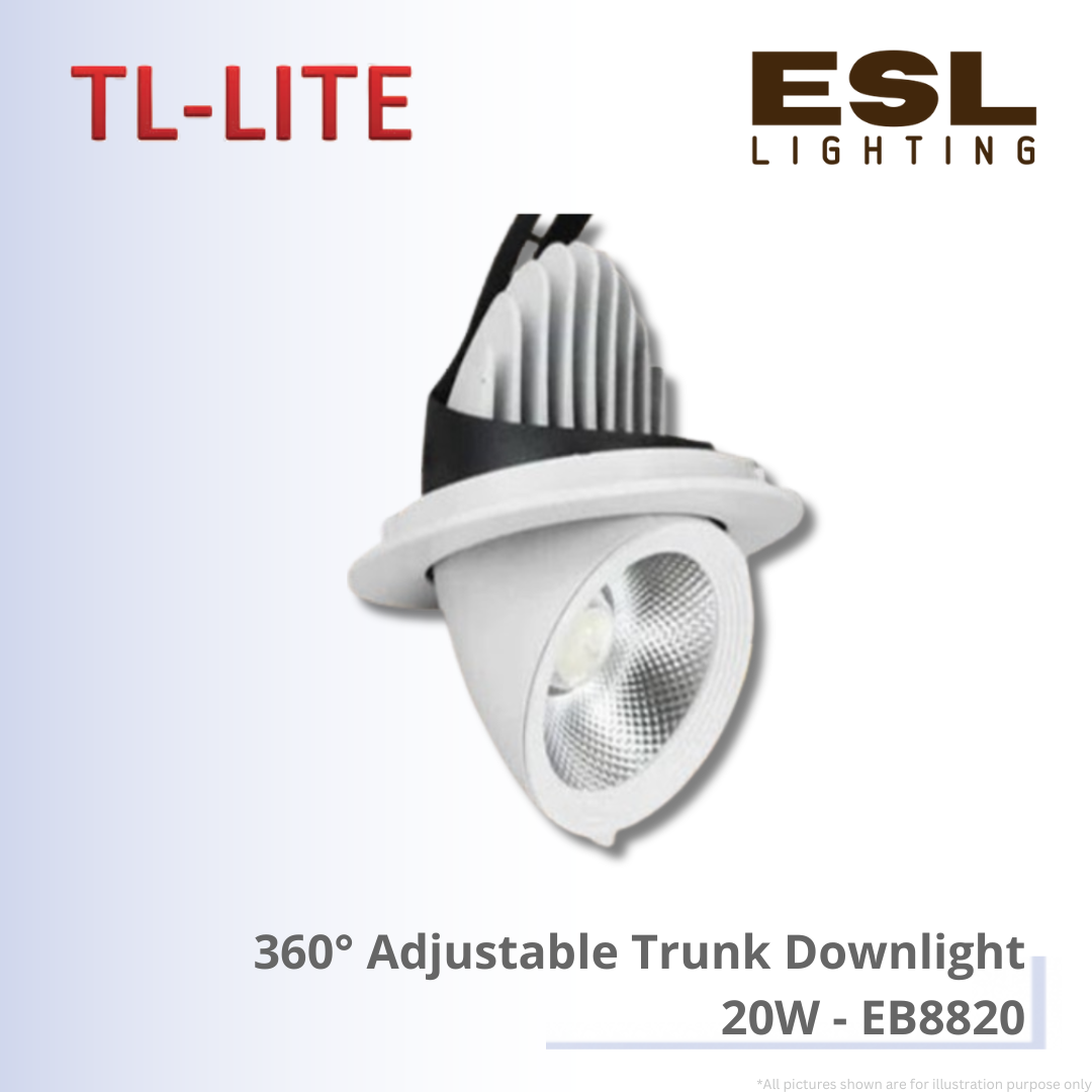 TL-LITE 360掳 Adjustable Trunk Downlight 20W - EB8820
