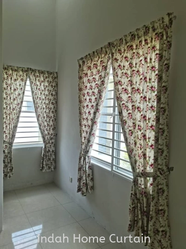 Installation New House Curtain and Zebra Blind / English Style Heavy Cotton / Double Layer Railing / Design Singapore Pleat / Zebra Blind / Installation