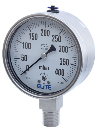 All SS Pressure Gauge Capsule Type (Low Pressure) P-06