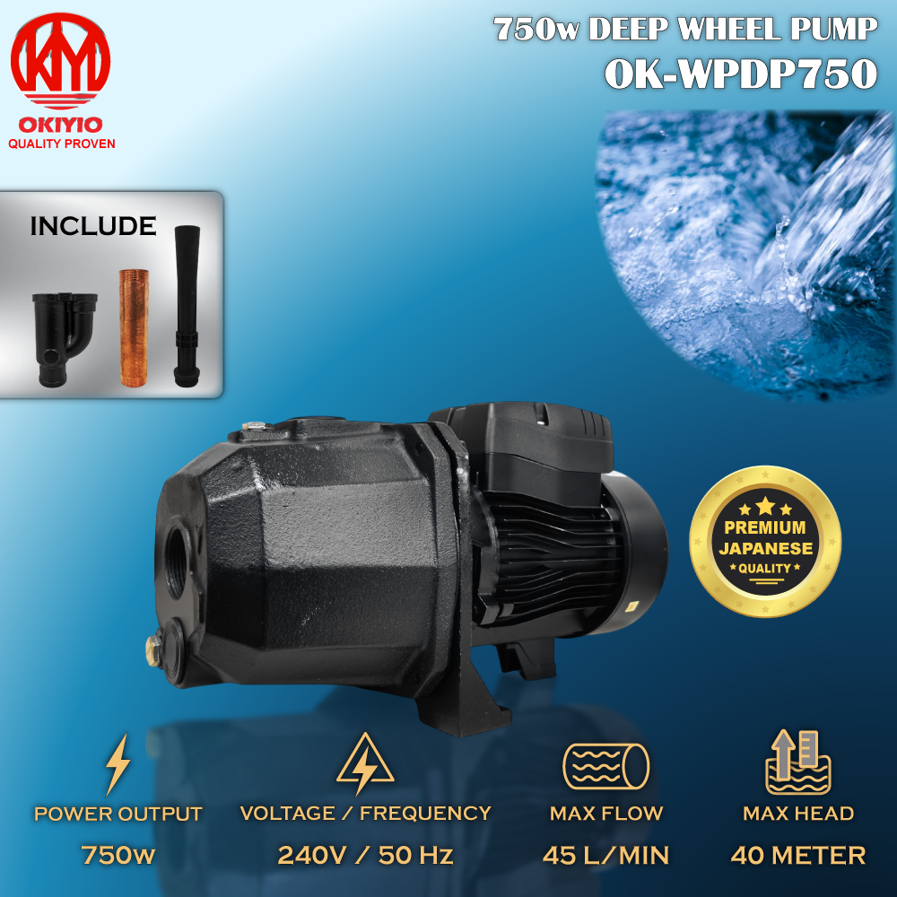OKIYIO 1HP DEEP WHEEL PUMP