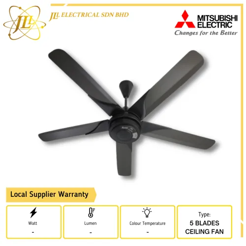 MITSUBISHI C56-RQ5-P 56'' BLACK 5 BLADES CEILING FAN