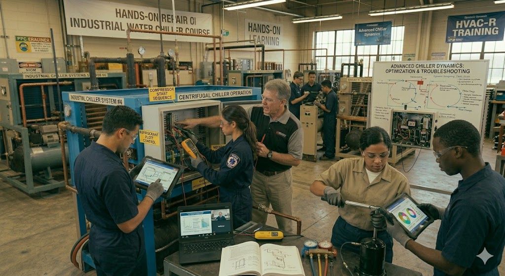 Industrial water chiller technician training