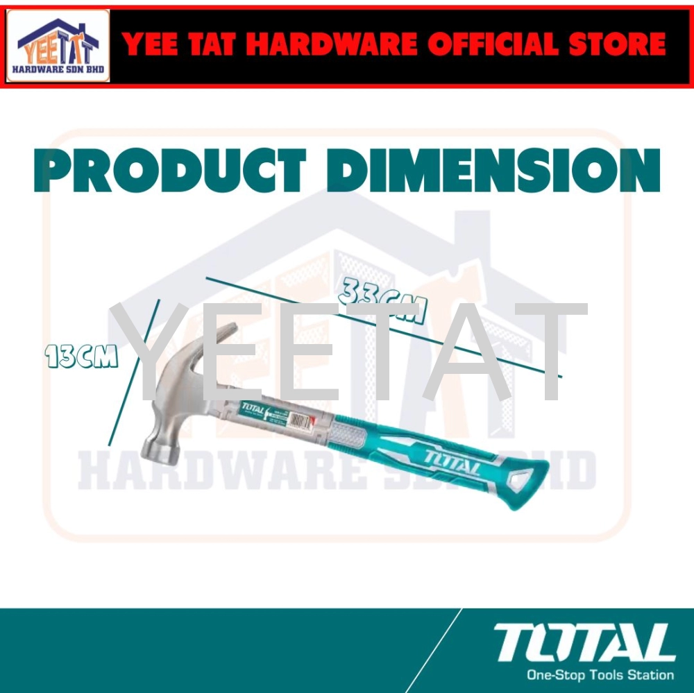 [ TOTAL ] THTS7316 CLAW HAMMER Fiberglass Handle (16oz)