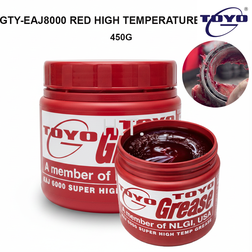 TOYO GTY-EAJ8000 RED HIGH TEMPERATURE GREASE 450G | HEAVY DUTY HEAT RESISTANT LUBRICANT | INDUSTRIAL & AUTOMOTIVE GREASE