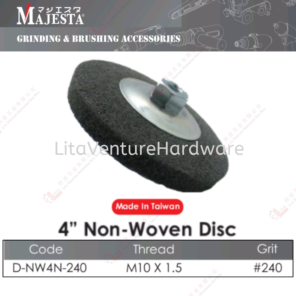 MAJESTA BRAND 4'' NON WOVEN DISC - DNW4N240