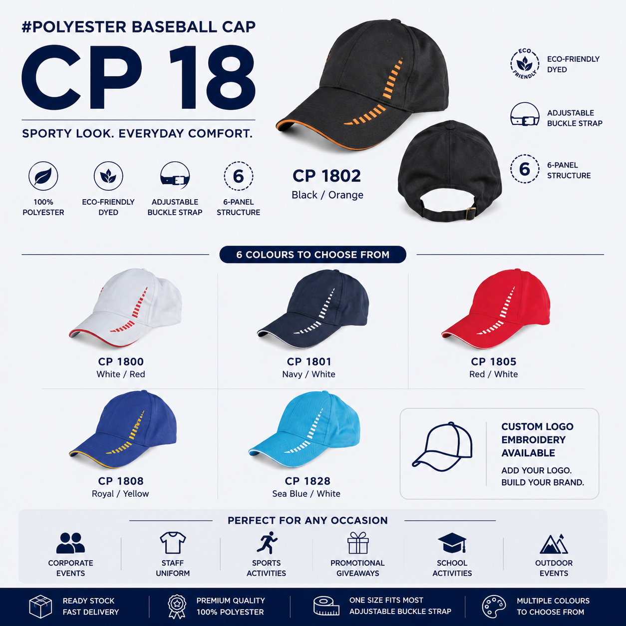 Polyester Baseball Cap CP09 | CP18