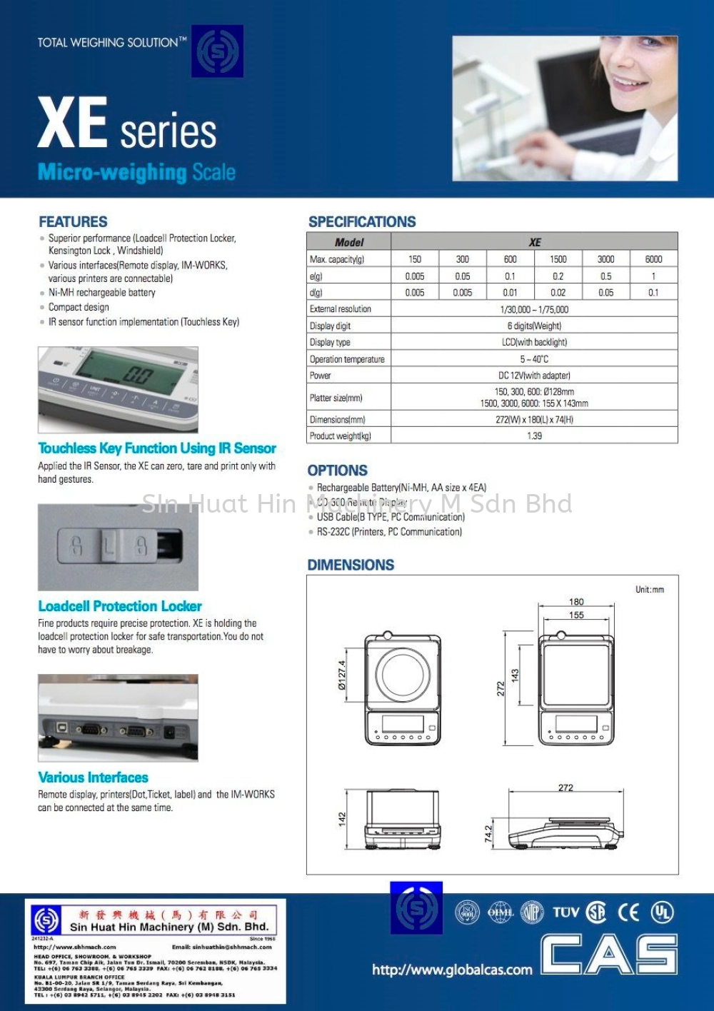 CAS XE Micro-weighing Scale – High-Precision Laboratory, Microbalance ...