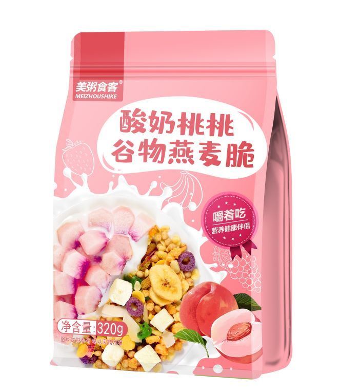 MEI ZHOU SHI KE GRANOLA-YOG & PEACH美粥食客 燕麦脆 酸奶桃桃(35*320G)