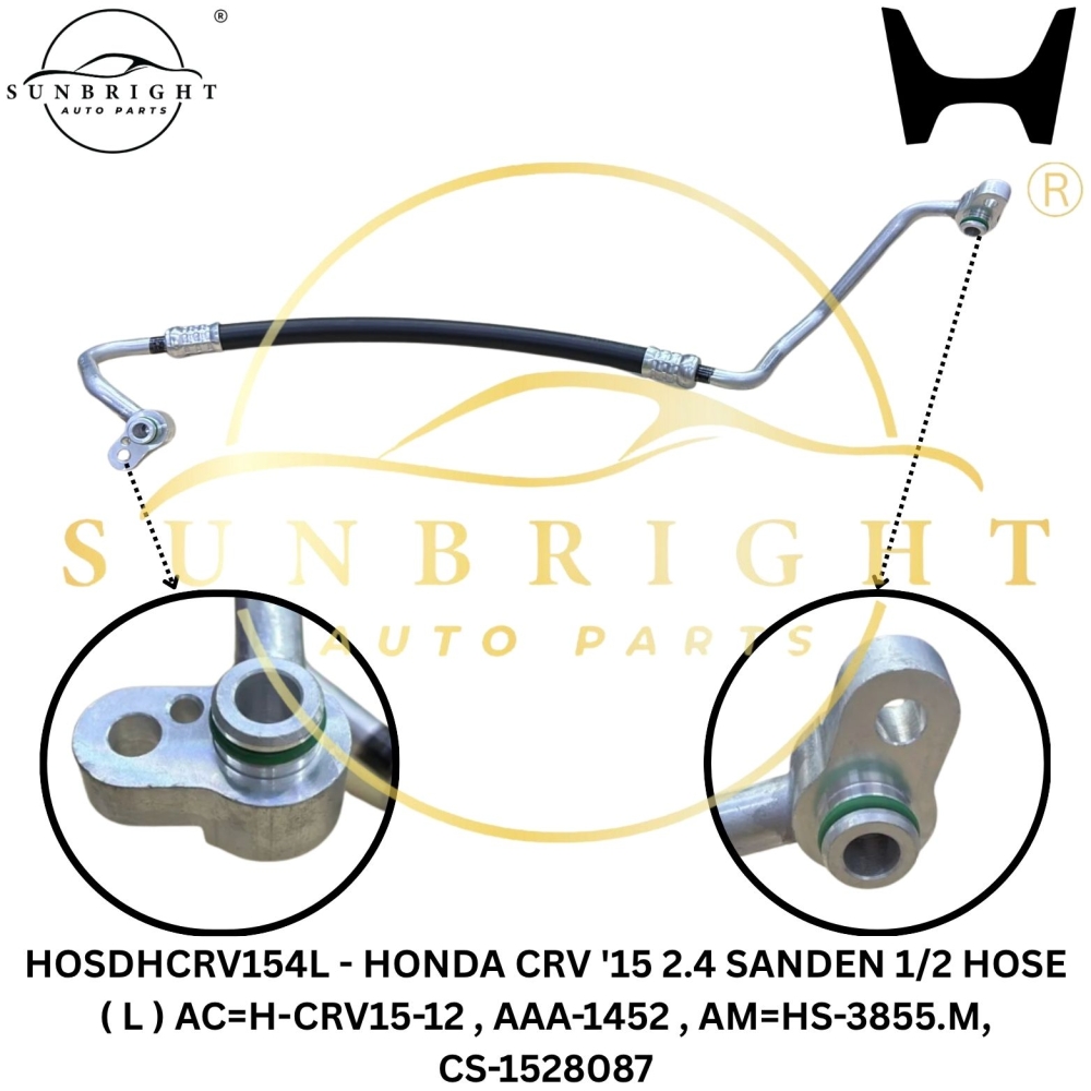HOSDHCRV154L - HONDA CRV '15 2.4 SANDEN 1/2 HOSE ( L ) AC=H-CRV15-12 , AAA-1452 , AM=HS-3855.M, CS-1528087