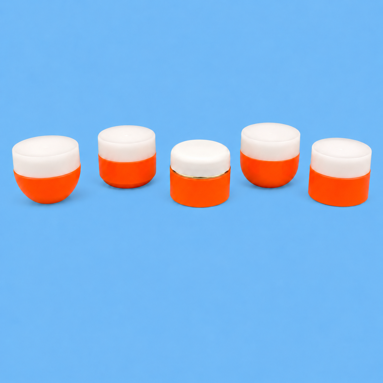 Coloured Cream Jar : Orange