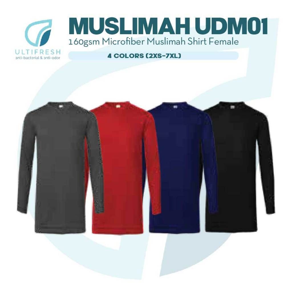 ULTIFRESH Anti-Bacterial Anti-Bacterial Long Sleeve Microfiber Muslimah UDM01