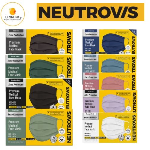 NEUTROVIS 4 PLY PREMIUM MEDICAL MASK TYPE IIR 30'S / 50'S - PREMIUM (EARLOOP ) *NEW*