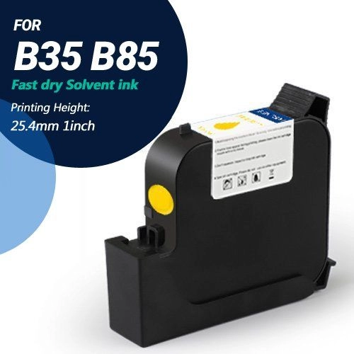 BENTSAI EB22Y (Kuning) Inkjet Katrij Dakwat Cepat Kering - untuk B85 B35 Handheld Printer - 1 Pek
