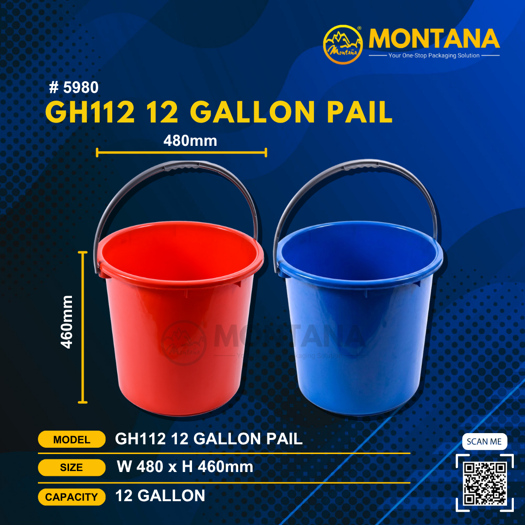 (5980) GH112 12 GALLON PAIL