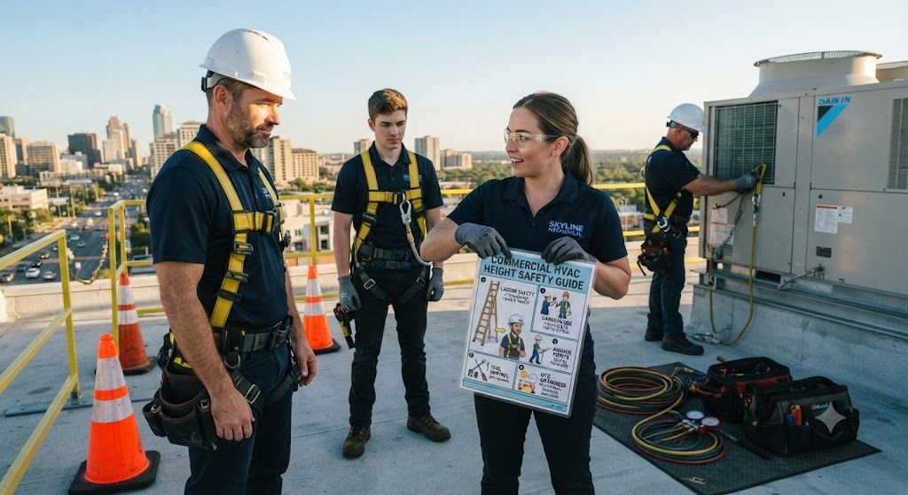 HVAC commercial maintenance height safety guide
