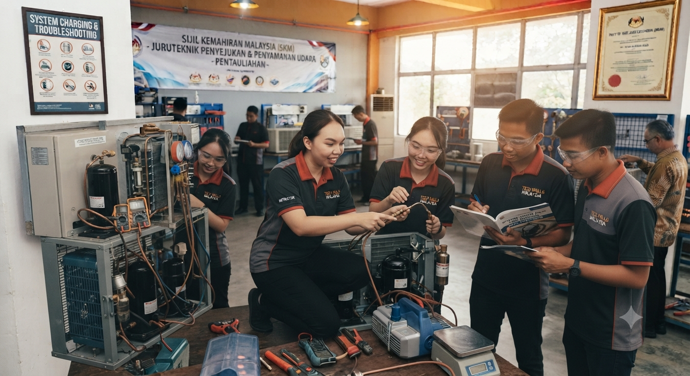 Refrigeration system installation skills course