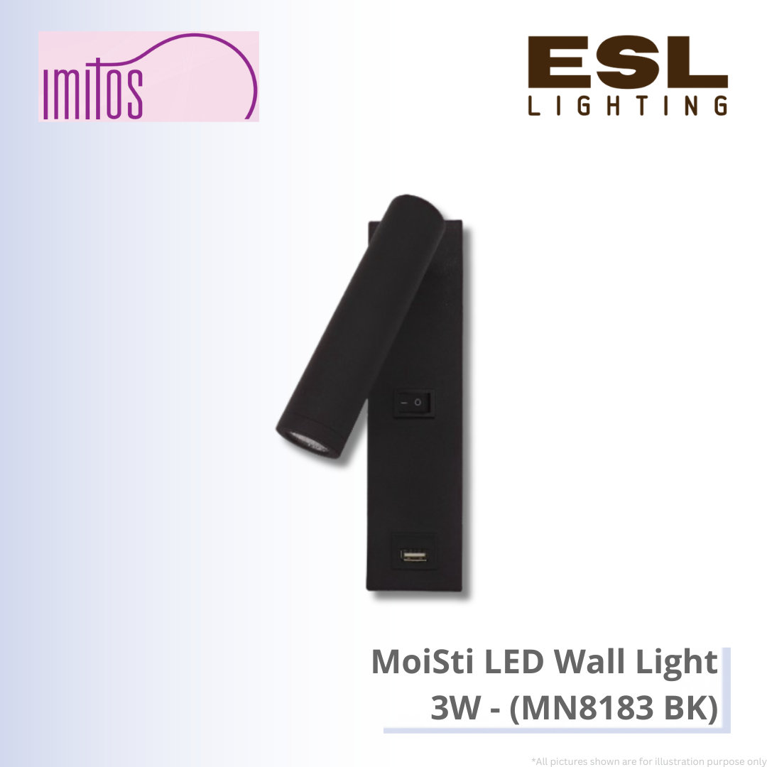 IMITOS MoiSti LED Wall Light 3W - MN8183 BK