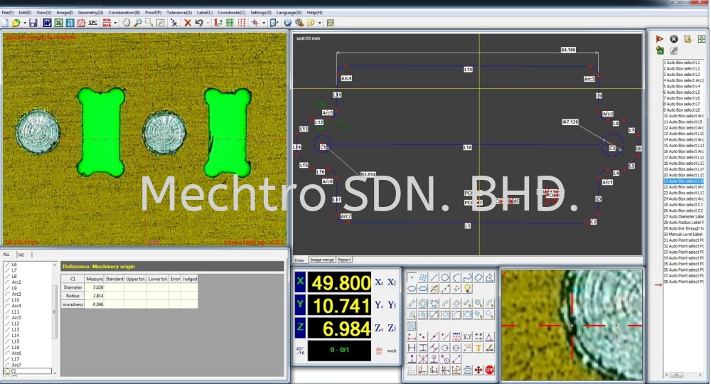 "OPTRONICS" MANUAL VIDEO MEASURING MACHINE, MODEL:VMS-3020M