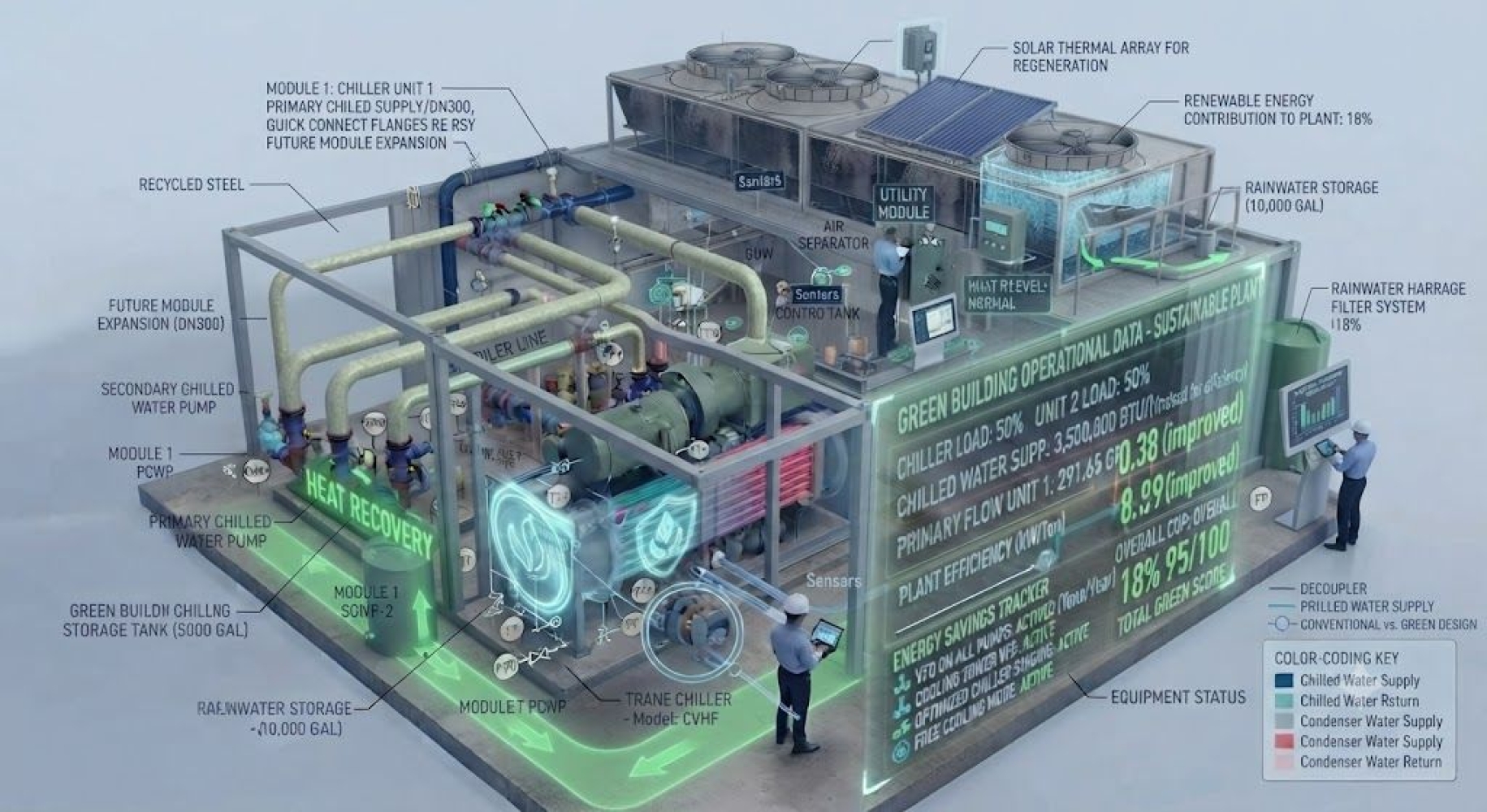 Green building chiller system engineering